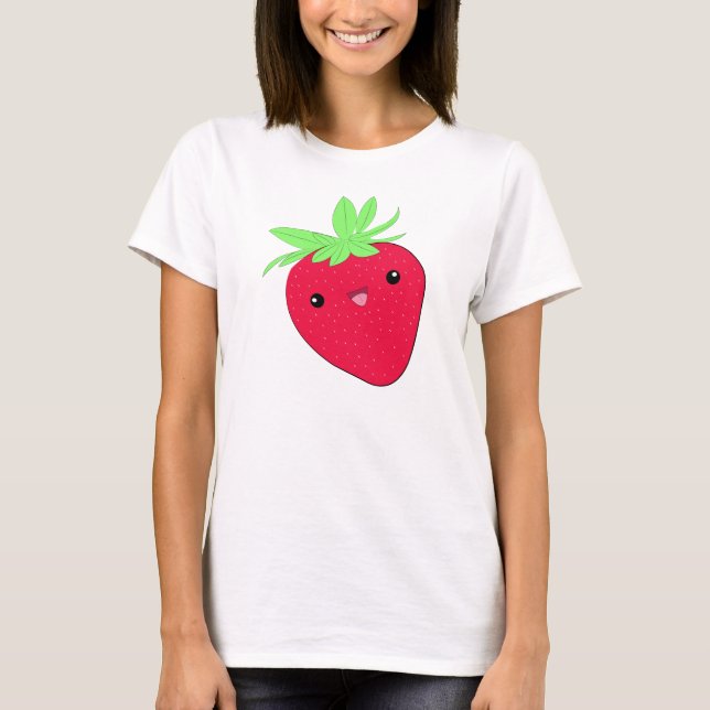 T-shirt de fraise de Kawaii (Devant)