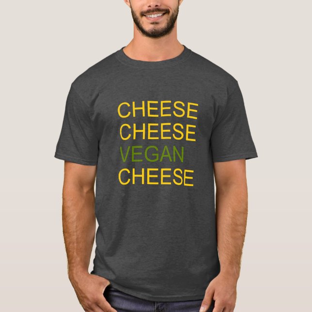 T-shirt de fromage et de végétalien (Devant)
