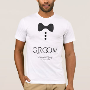 T-shirt de Fun Groom Black Tie