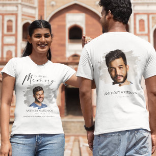 T-shirt de funérailles élégant avec photo à l'avan