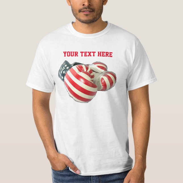 T-shirt de gants de boxe des Etats-Unis (Devant)