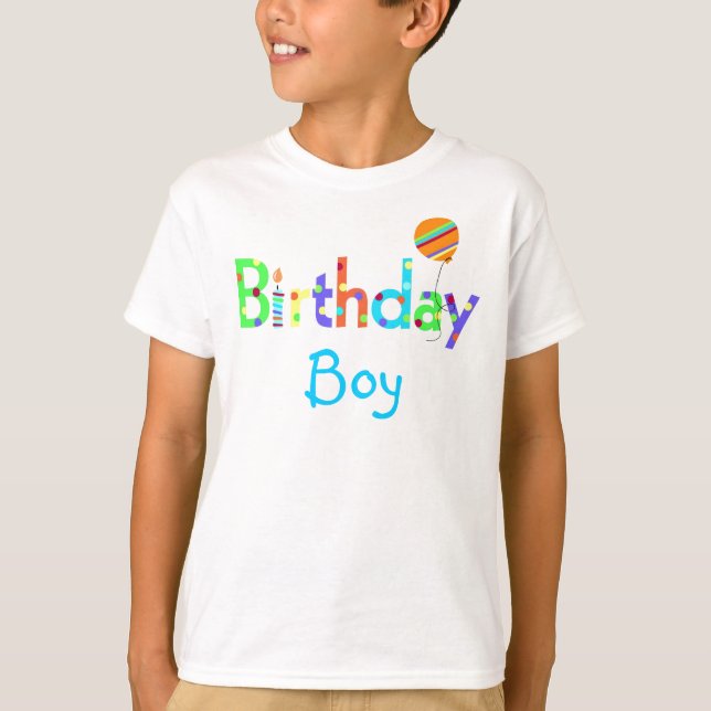 T-shirt de garçon d'anniversaire (Devant)