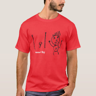 T-shirt de garçon de batteur