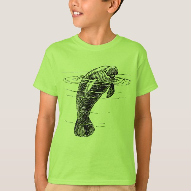 T-shirt de garçons Manatee (Devant)