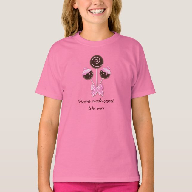 T-Shirt de gâteau pour fille bébé (Devant)