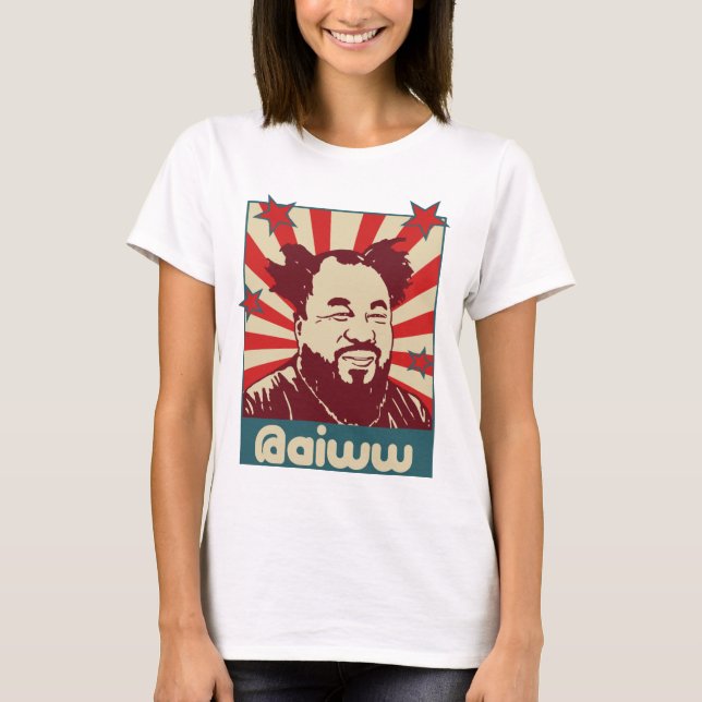 T-shirt de gazouillement de @aiww des dames AI (Devant)