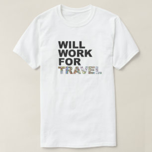 T-shirt De globe de Trekker d'étude voyage international à