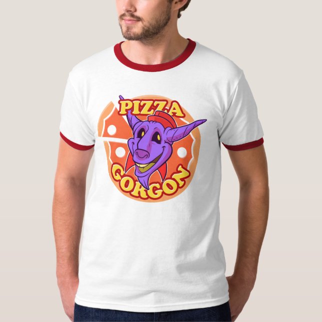 T-shirt de Gorgon de pizza (Devant)