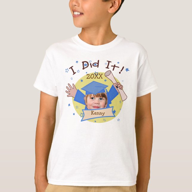 T-shirt de graduation pour garçon sur mesure (Devant)