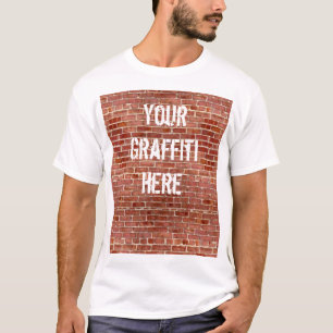 T-shirt de graffiti personnalisé par mur de