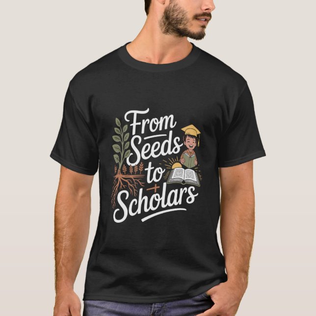 T-shirt de Graines à Savants Jardin de Maison Éducative Ch (Devant)