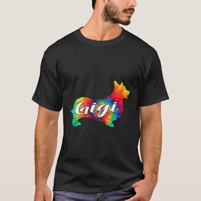T-shirt de grand-mère d'art psychédélique de Corgi (Devant)
