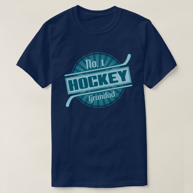 T-shirt de grand-père de hockey avec nom et numéro (Design devant)