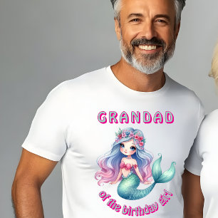 T-Shirt de grand-père sirène personnalisé de la fi