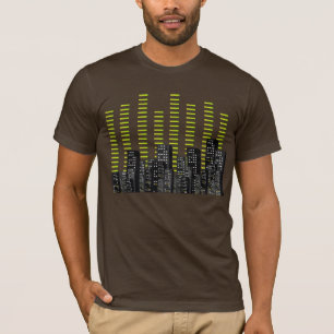 T-shirt de graphiques de ville de musique