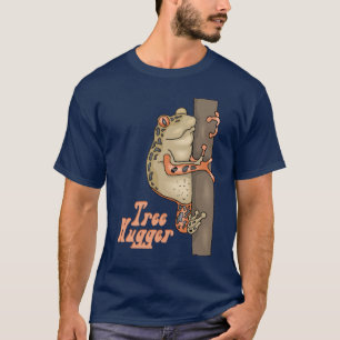 T-shirt de grenouille à hugger d'arbre rétro