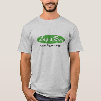 T-shirt de gris de logo de Logarun
