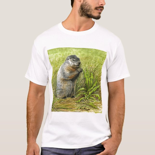 T-shirt de Groundhog (vue haute étroite) (Devant)