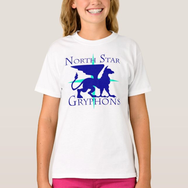 T-shirt de Gryphons de l'étoile du nord des filles (Devant)