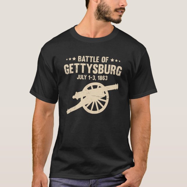 T-shirt de guerre civile de Gettysburg 1 (Devant)