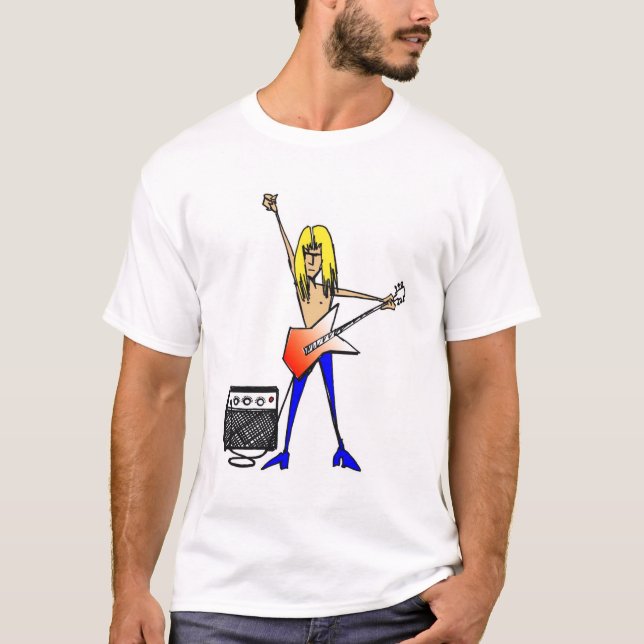 T-shirt de guitare de roche (Devant)