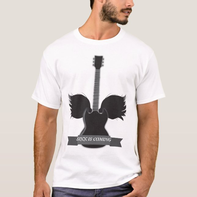 T-shirt de guitare de Sixx (Devant)