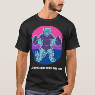 T-shirt de gym Bisexual Pride Tiger Lifter — Né co