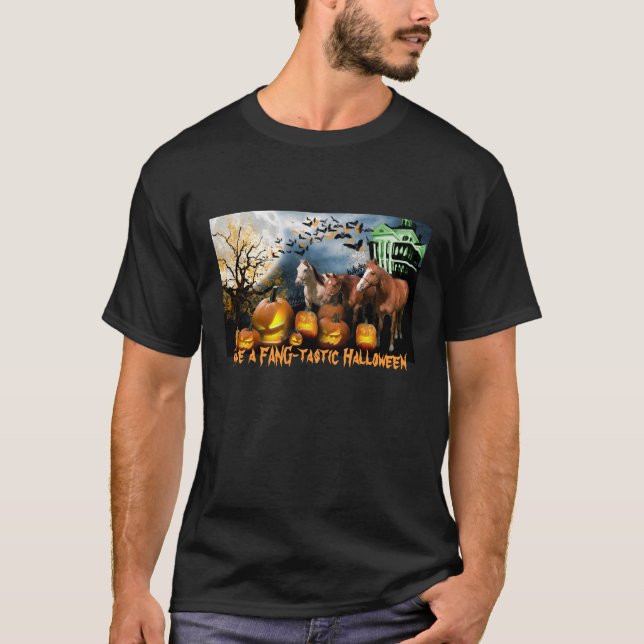 T-shirt de Halloween de cheval (Devant)
