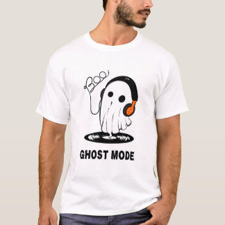 T-Shirt de Halloween Musique en Mode Fantôme Migno