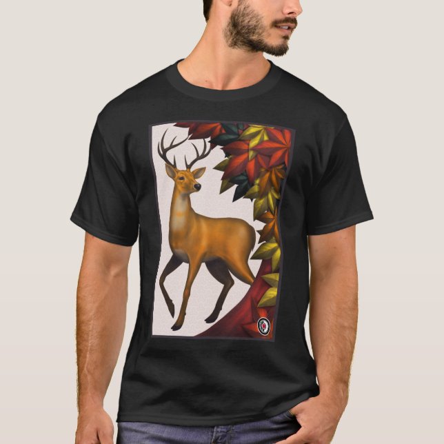 T-shirt de Hanafuda Deer Maple Classic (Devant)