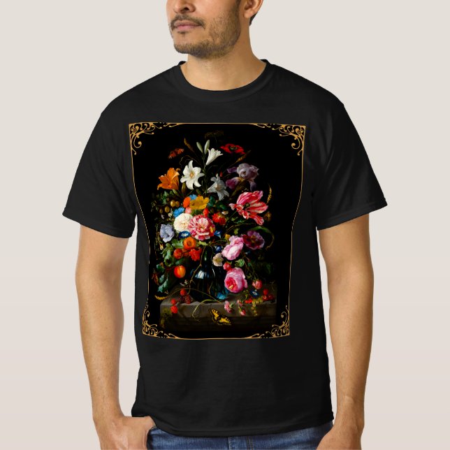 T-shirt de Heem Mauritshuis Vase of Flowers peinture Class (Devant)