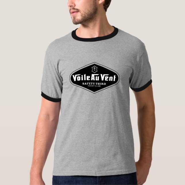T-shirt de Henley : vent dans les voiles (Devant)