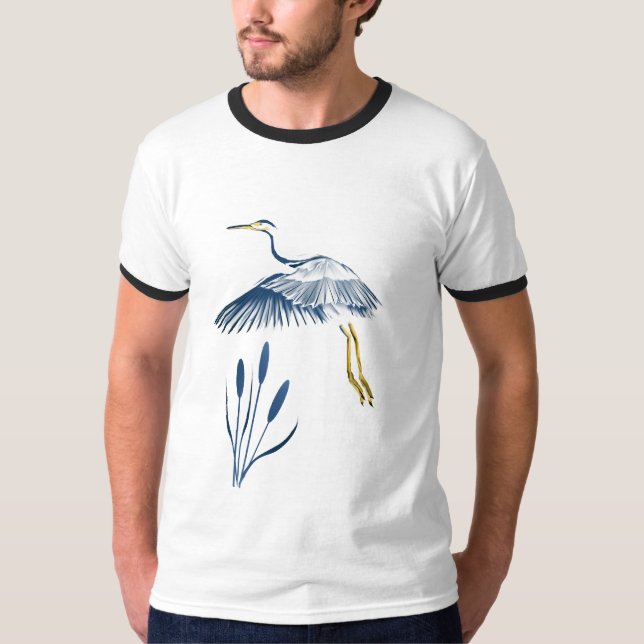 T-shirt de héron (Devant)