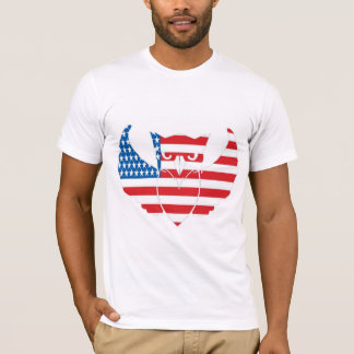 T-shirt de hibou-drapeau