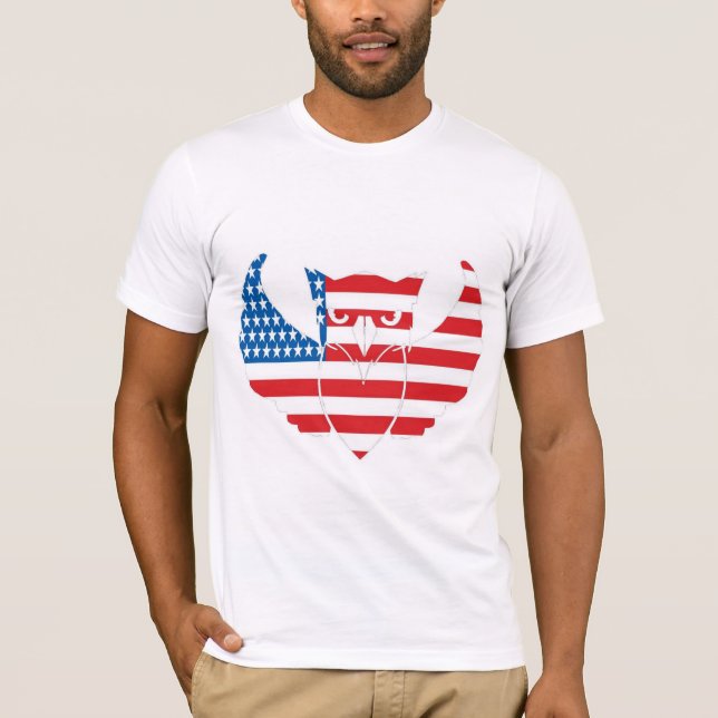 T-shirt de hibou-drapeau (Devant)