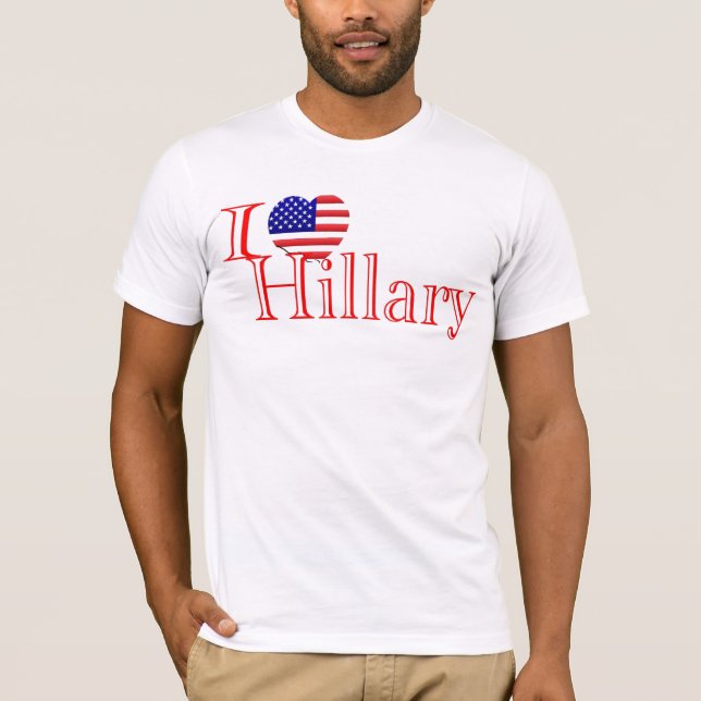 T-shirt de Hillary d'amour de Hillary Clinton I (Devant)