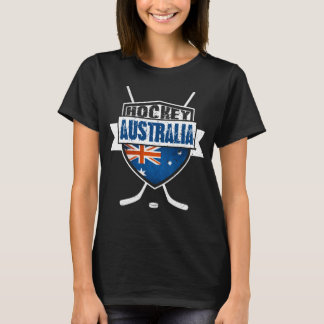 T-shirt de hockey sur glace australien avec nom et