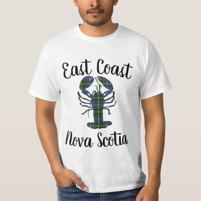 T-Shirt de homard tartan de la côte Est de la Nouv (Devant)