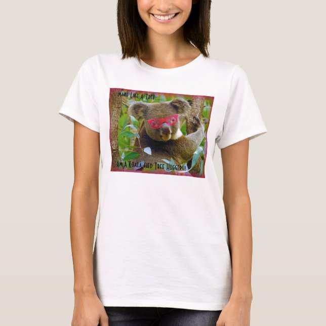 T-shirt de Hugger d'arbre de Koala-Fied (Devant)