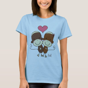 T-shirt de Hugz de singe de chaussette