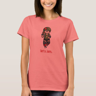 T-Shirt de Jammer mignon de Roller Derby