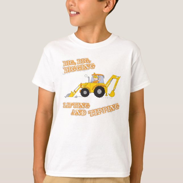T-shirt de jaune du travailleur de la construction (Devant)