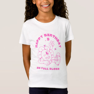 T-Shirt de Jersey fin Joyeux anniversaire en plein