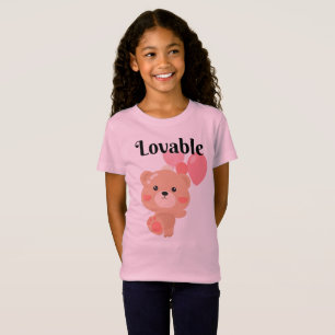 T-Shirt de jersey fin pour filles adorables
