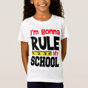 T-shirt de jersey fin pour filles de règle