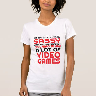 T-shirt de jeu amusant pour Geeks et gamers fille