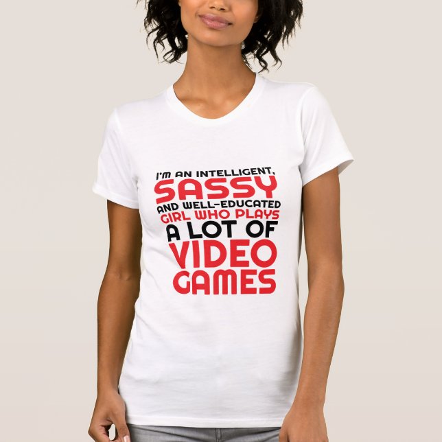T-shirt de jeu amusant pour Geeks et gamers fille (Devant)