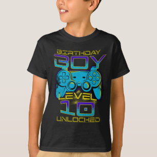 T-shirt de jeu vidéo 'Niveau 10 débloqué pour le g