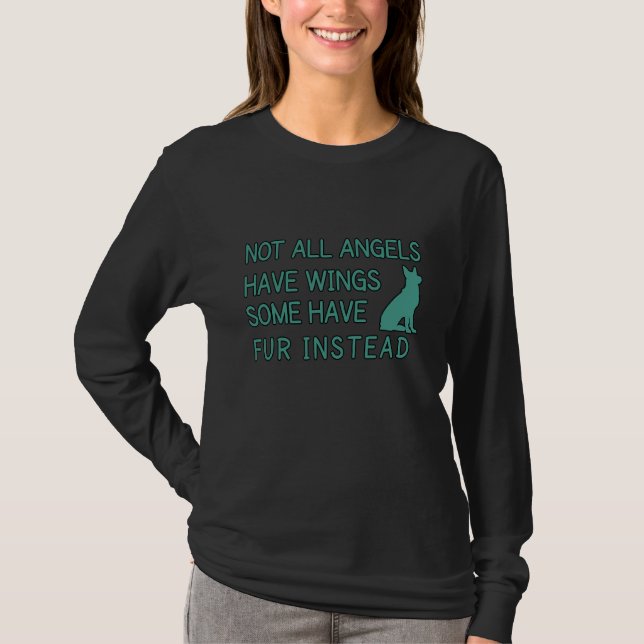 T-shirt De Jolies Ailes De Chien Dit Que Certains Anges On (Devant)