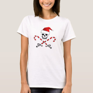 T-shirt de jolly roger de Noël de pirate